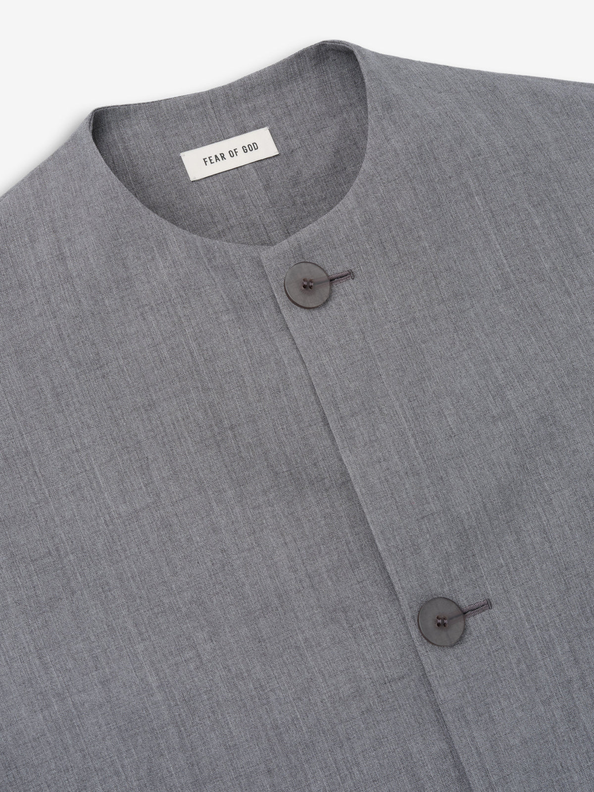 Wool Linen Collarless Sport Jacket