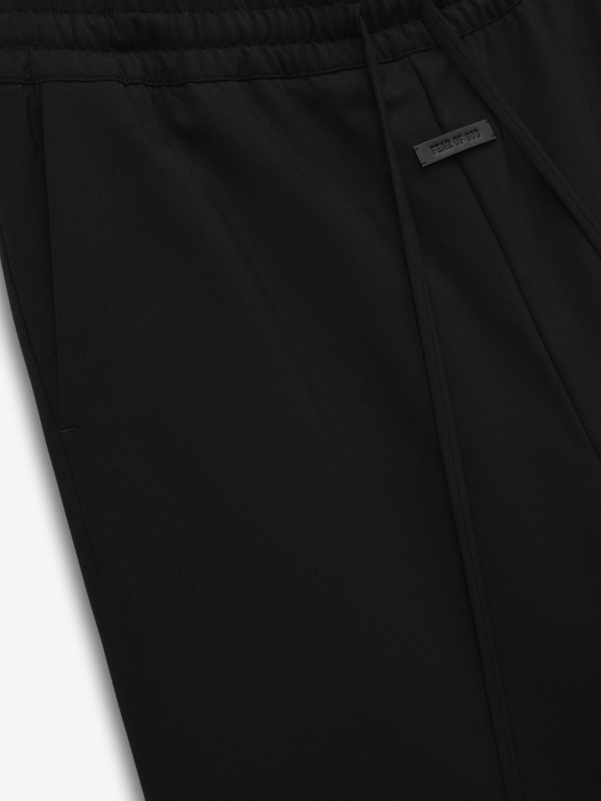 Double Weave Wool Wide Leg Drawstring Pants