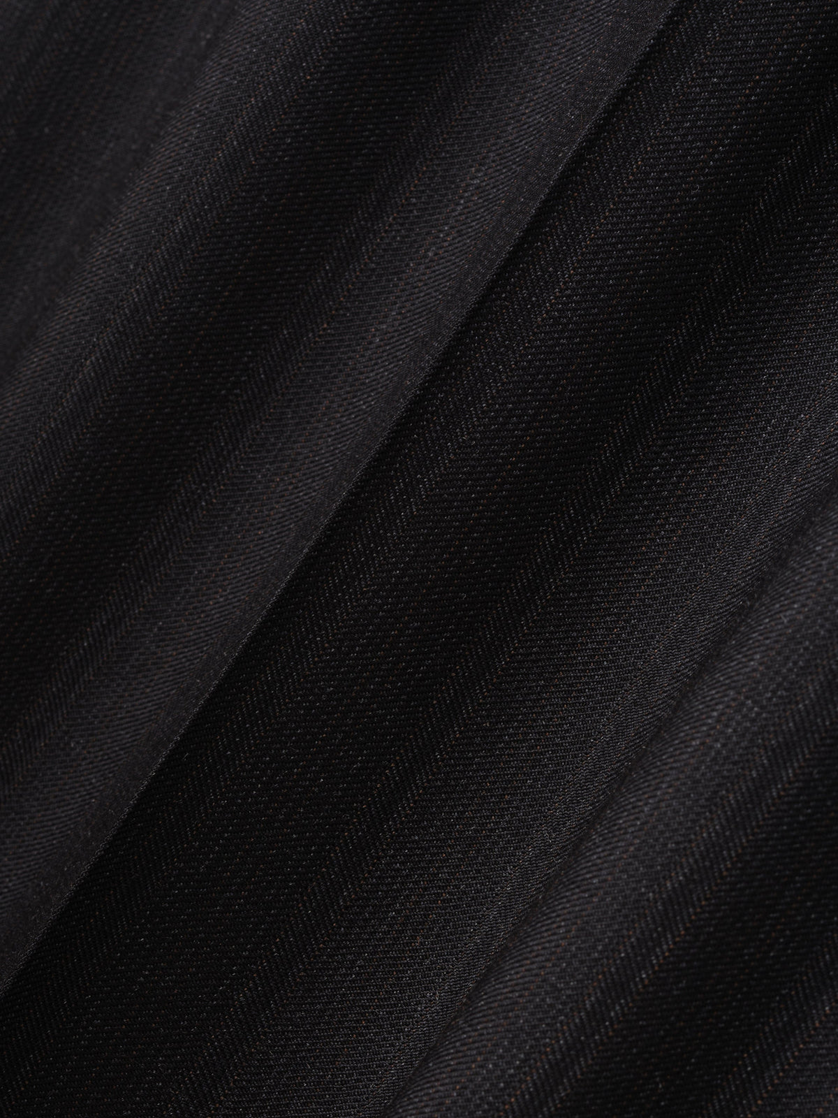 Black Striped Wool Wide Leg Drawstring Pants
