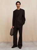 Double Weave Wool Tailored Flared Pants
